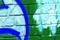 blue and green